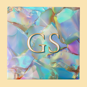 Large Monogram or Name on Opal Ceramic Tile