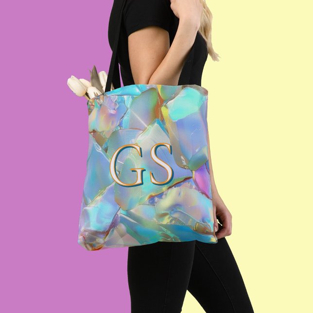 Large Monogram or Name on Opal Tote Bag (Creator Uploaded)