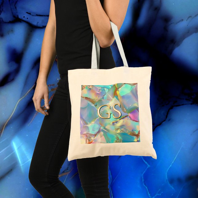 Large Monogram or Name on Opal Tote Bag (Creator Uploaded)