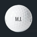 Large Monogram Simple Modern Font Golf Balls<br><div class="desc">Contemporary Font.  Simple.  Initials.  Monogram.  Large Font.</div>
