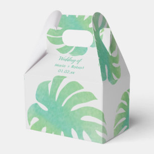 Large Monstera Leaves Greenery Botanical Wedding Favour Box