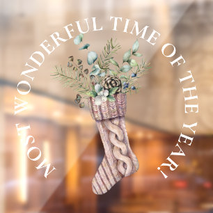 LARGE-Most Wonderful Time, Christmas Stocking