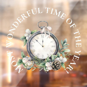 LARGE - Most Wonderful Time, Christmas Stop Watch 