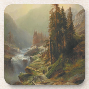 Large Mountain Landscape – Albert Zimmermann Coaster