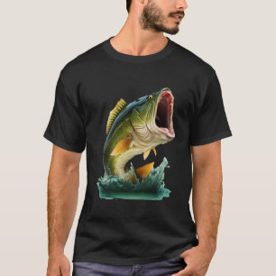 Large Mouth Bass explodes from the water  T-Shirt