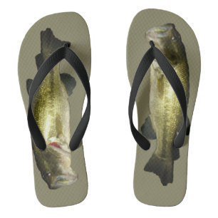 Large Mouth Bass Fish Modern Stylish Thongs