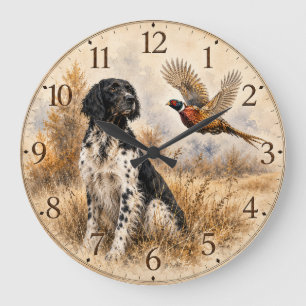 Large Münsterländer with Pheasant Clock