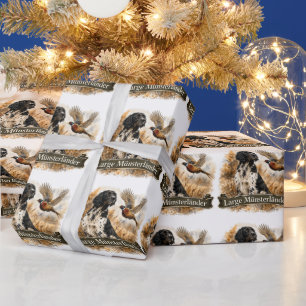 Large Münsterländer with Pheasant Wrapping Paper