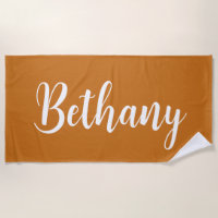 Large Name in White on Deep Yellow Brown