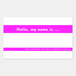Large Name Tag / Badge Sticker for Corporate Event