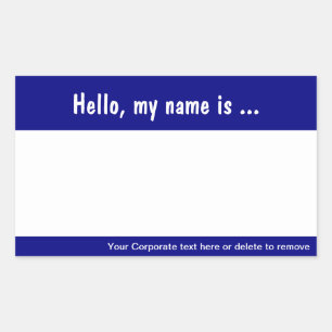 Large Name Tag / Badge Sticker for Corporate Event