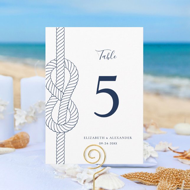Large Nautical Knot Rope Wedding Table Number (Creator Uploaded)