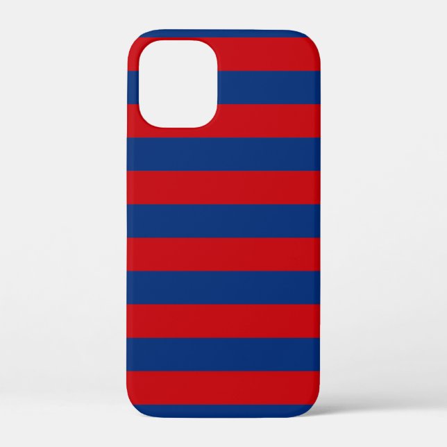 Large Nautical Theme Horizontal Stripes Style Case-Mate iPhone Case (Back)