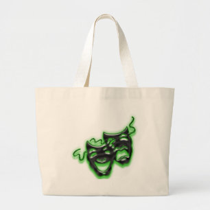 Large Neon Green Masks Tote Bag