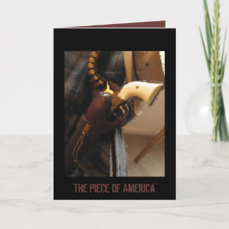 Large Notecard with pistol and holster