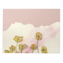 Large notepad with yellow poppies
