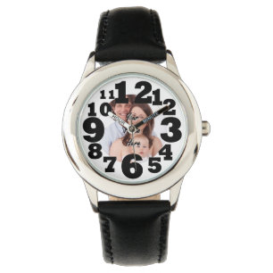 Large numbered personalised photo watch