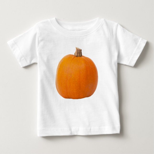 Large Orange Fall Harvest Pumpkin Baby T-Shirt (Front)