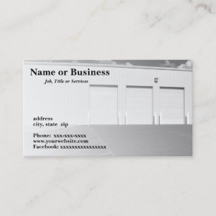 large outdoor utility garage business card
