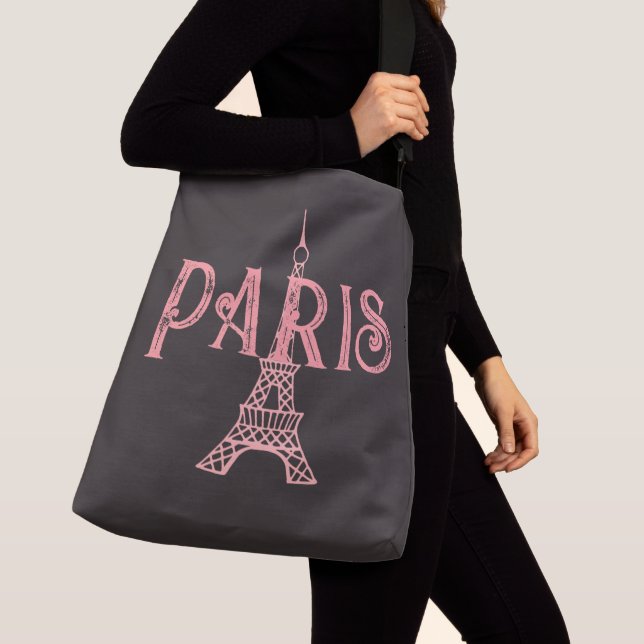Large Paris Eiffel Tower Tote Bag (Close Up)