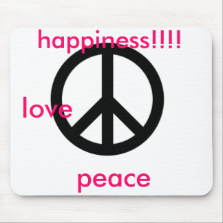 large_peace_symbol, love, peace, happiness!!!! mouse pad