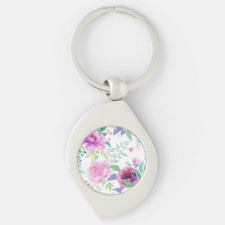 Large Peony Key Ring
