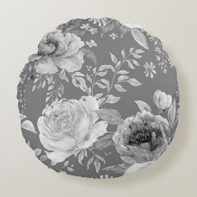 Large Peony  Round Cushion (Front)