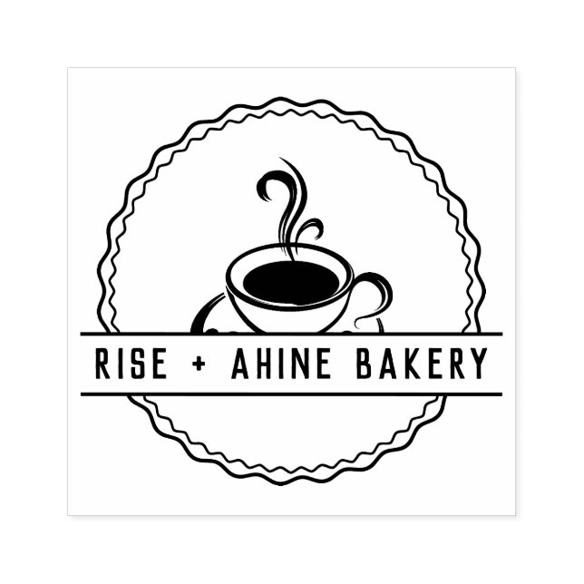 Large Personalised  Coffe Logo Custom Rubber Rubber Stamp (Imprint)