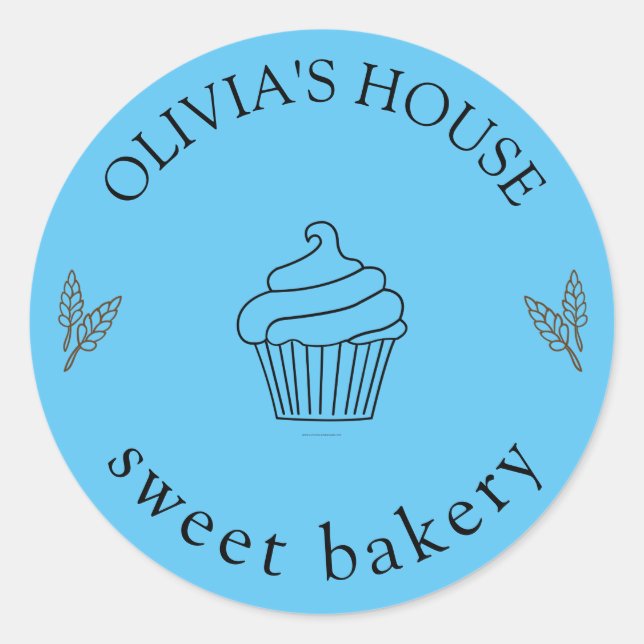 Large Personalised Homemade Logo Custom Classic Ro Round Sticker (Front)