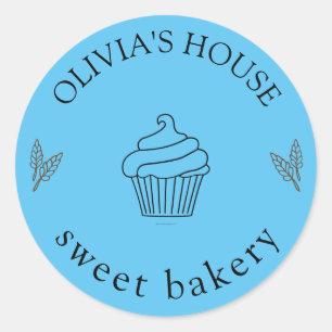 Large Personalised Homemade Logo Custom Classic Ro Round Sticker