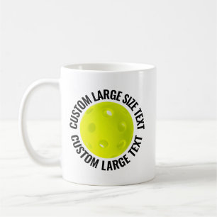 Large Personalised Text Pickleball 11 oz. Custom Coffee Mug