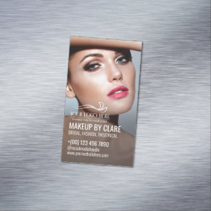 Large Photo Makeup Artist With Your Logo Magnetic Business Card