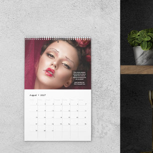 Large Photos Makeup Artist Portfolio Calendar