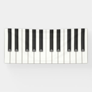 Large Piano Keys Customisable Music Banner
