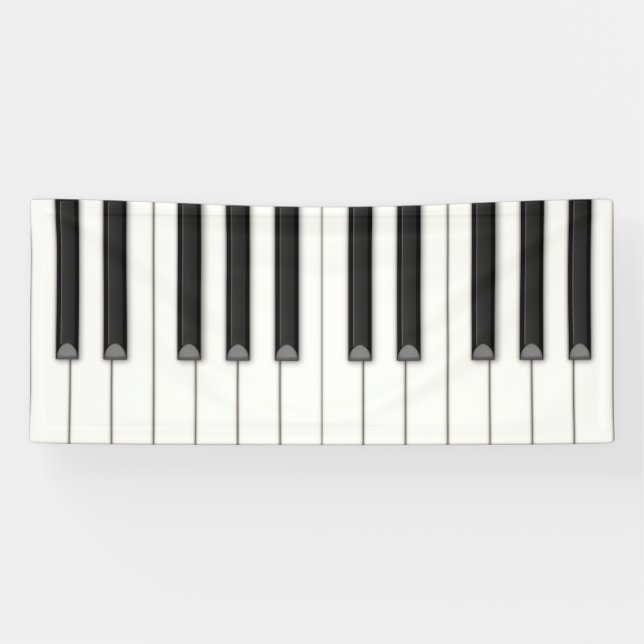 Large Piano Keys Customisable Music Banner (Horizontal)