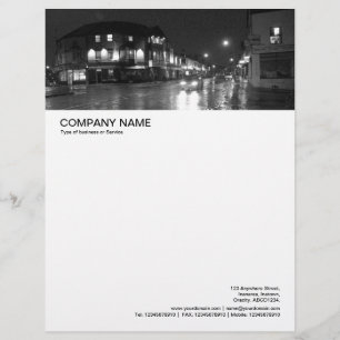 Large Picture Header - City Street in the Rain 02 Customised Letterhead