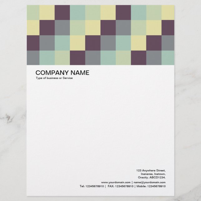 Large Picture Header - Colour Squares 011 Custom Letterhead (Front)