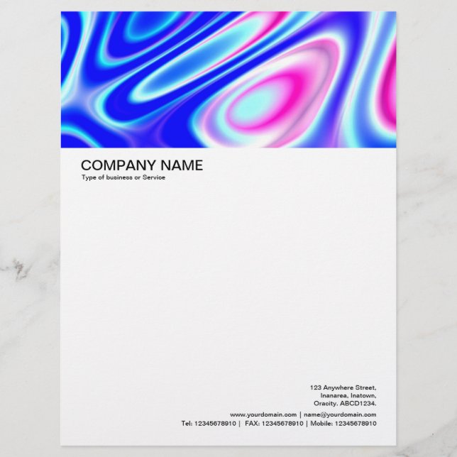 Large Picture Header - Colourful Abstract 04 Customised Letterhead (Front)