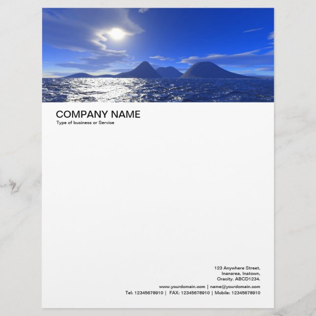 Large Picture Header - Islands Letterhead Template (Front)