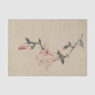 Large Pink Blossom on a Stem by Hokusai Tissue Paper