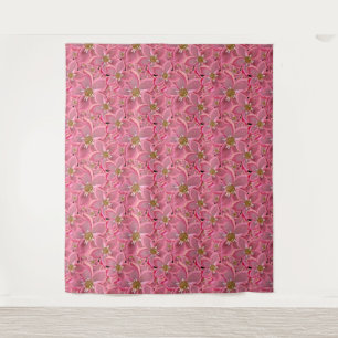 Large pink flowers. tapestry