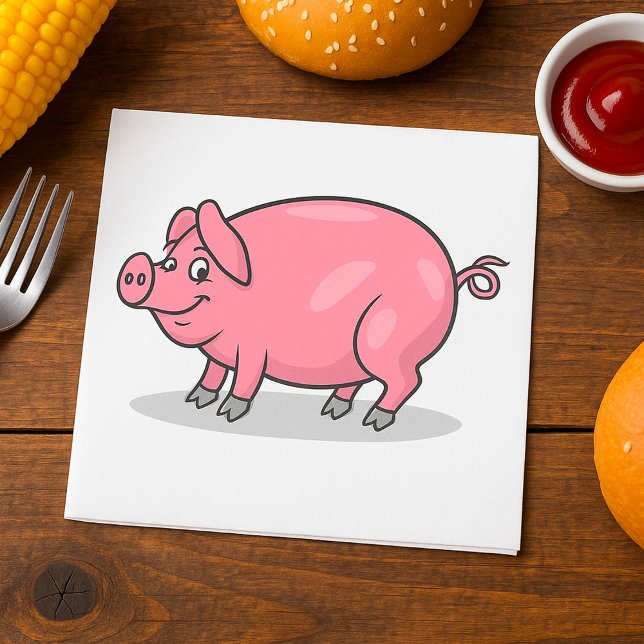 Large Pink Pig Napkin (Creator Uploaded)