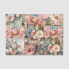 Large Pink Vintage Floral Ephemera Collage 