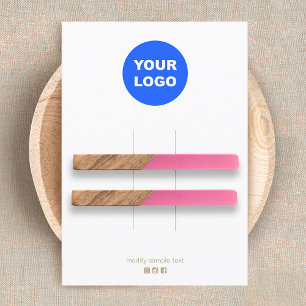 Large Plain Add Logo Multiple Hair Clip Display Invitation