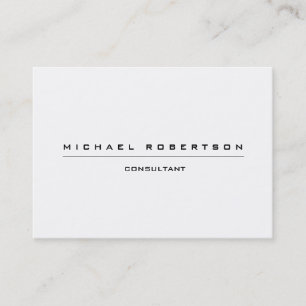 Large Plain Unique Special Black White Business Card