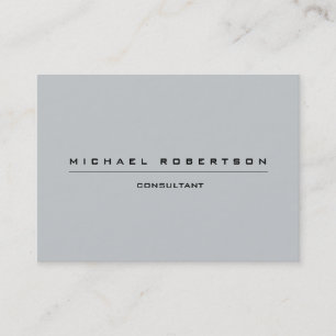 Large Plain Unique Special Grey Business Card
