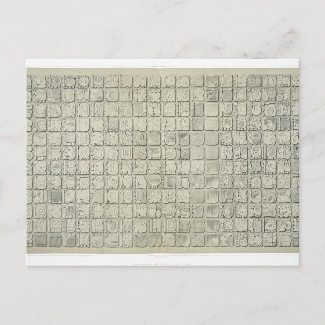 Large plaque with ideographic writing from the Tem Postcard (Front)