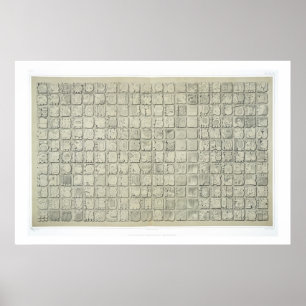 Large plaque with ideographic writing from the Tem Poster