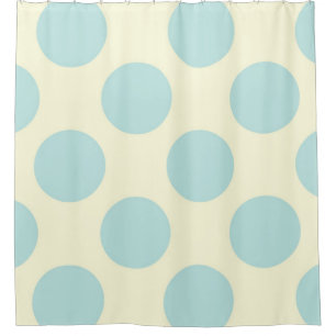 Large polka dots shower curtain