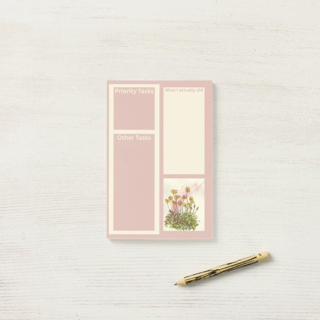 Large Post Its With Yellow Poppies Post-it Notes (On Desk)